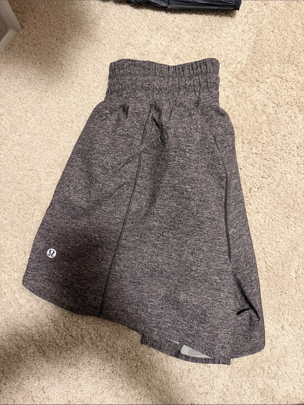 lululemon athletica women’s ' Gray Athletic Skort - Heathered Charcoal